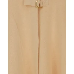 Cape met ronde hals en logo-letters op de randen van katoen