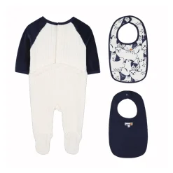 Chenille Babygrow & Slabbetjes Set