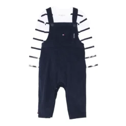 Corduroy Dungarees And Long Sleeve Top Set