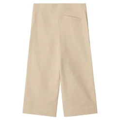 Cotton Blend Broek met wijde pijpen