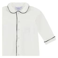 Crème Jersey Jurk met Logorand