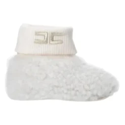 Crème Shearling Platte Schoenen