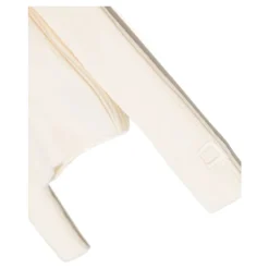 Crèmekleurige Geribbelde Trui met Logo Borduurwerk