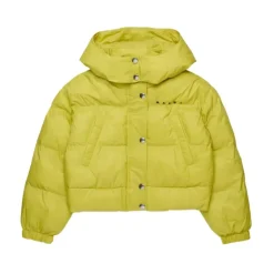 Cropped Gewatteerde Jas met Capuchon