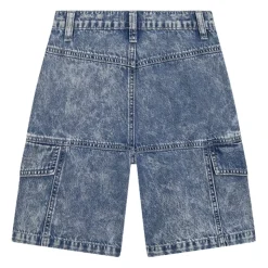 Denim Bermuda Shorts met cargozakken