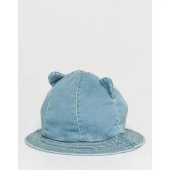 Denim Bucket Hat met Dierenprint