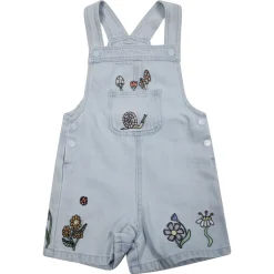 Denim Geborduurde Overalls
