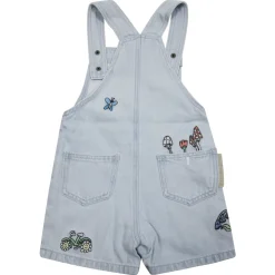 Denim Geborduurde Overalls