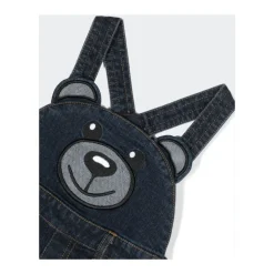 Denim Salopette en T-shirt met lange mouwen set