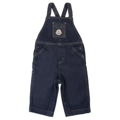Denim tuinbroek met elastische bretels