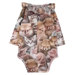 Dierenprint Bruine Katoenmix Rompertje