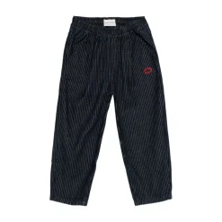 Donkerblauwe Elastische Taille Shorts