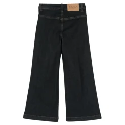 Donkere Wassing Bootcut Jeans met Geplooid Detail