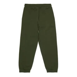 Donkergroene katoenen sweatpants geborduurd logo