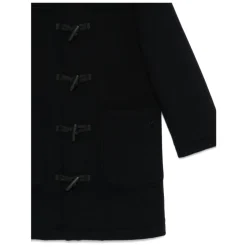 Duffelcoat van wollen stof