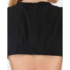 Effen elegante jurk met ritssluiting aan de achterkant