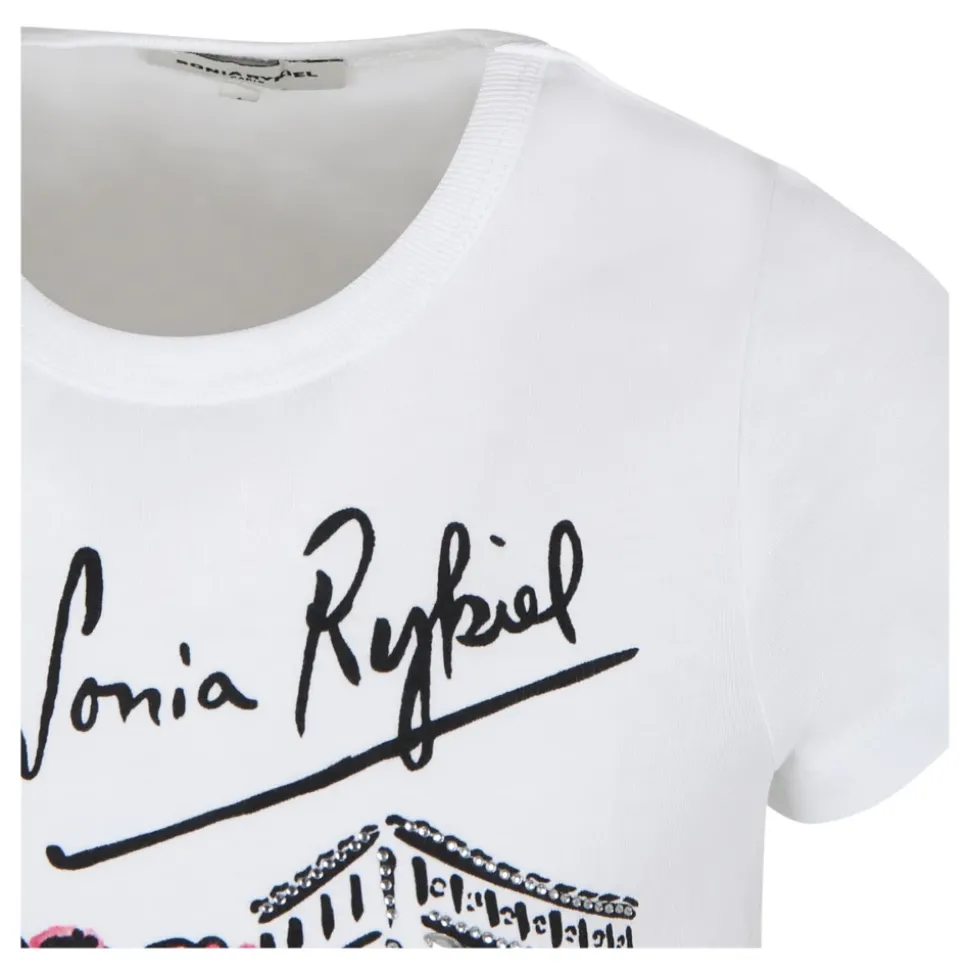 Eiffeltoren Print Wit T-shirt