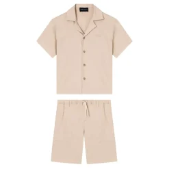 Elegant Linnen Shirt en Bermuda Set