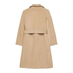 Elegante Beige Wollen Jas