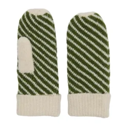 Elegante Groen Crème Winterhandschoenen