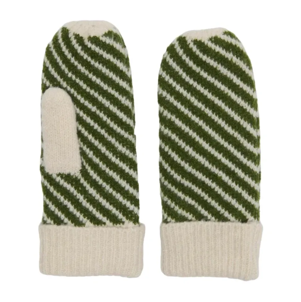 Elegante Groen Crème Winterhandschoenen
