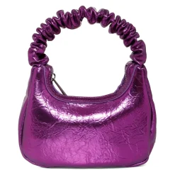 Elegante Paarse Gehamerde Tas met Rits