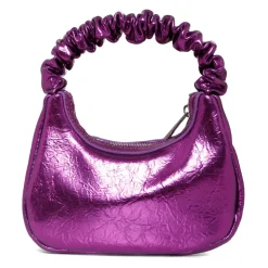 Elegante Paarse Gehamerde Tas met Rits