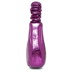 Elegante Paarse Gehamerde Tas met Rits