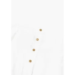 Elegante Stro Jumpsuit met Lange Mouwen en Geribbelde Manchetten