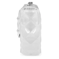 Elegante Witte PVC Gewatteerde Tas met Kristallen