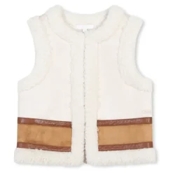 Faux Fur Vest Two-Tone Design