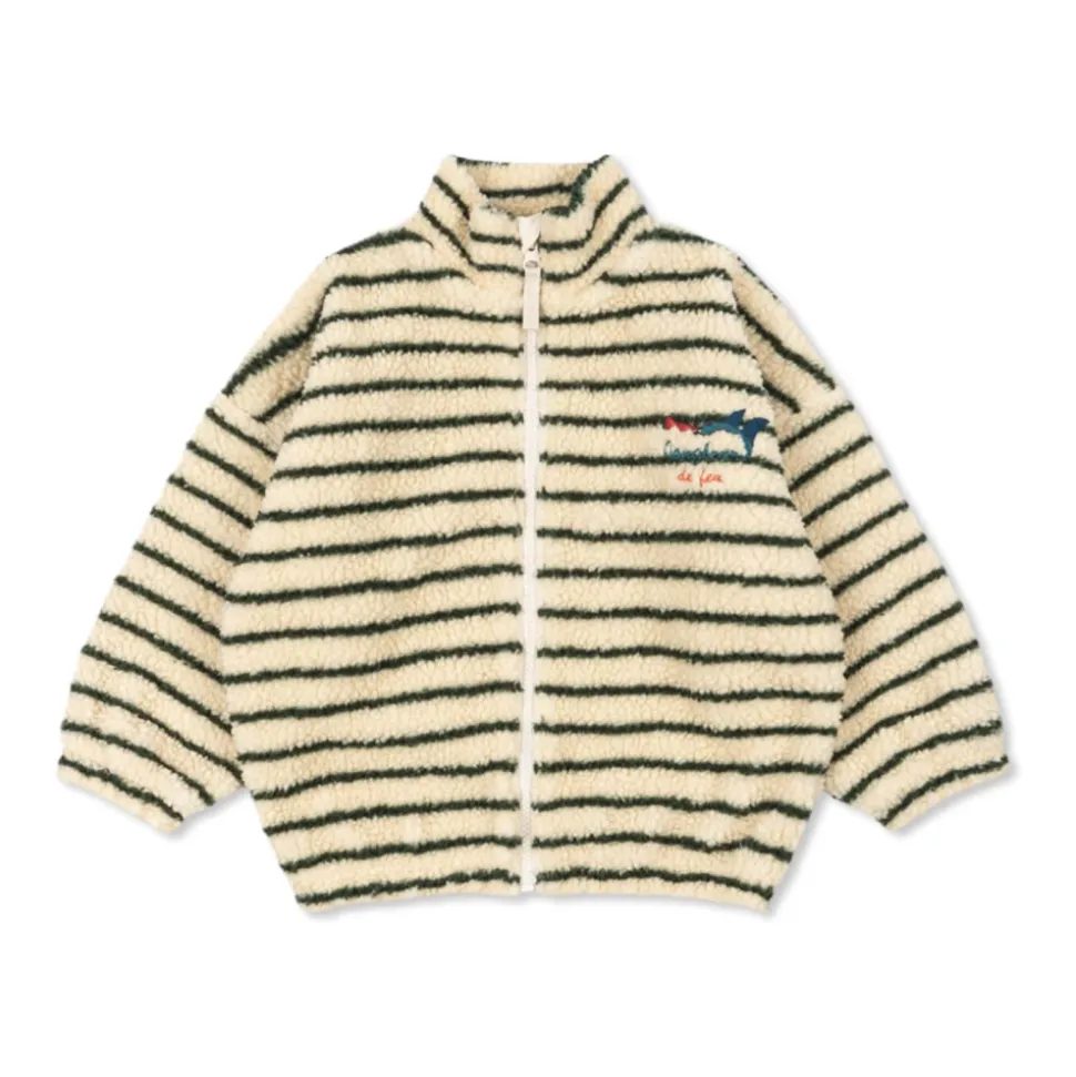 Fleece met borduursel