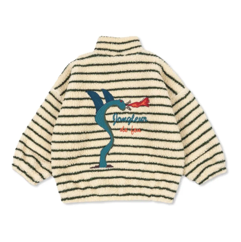 Fleece met borduursel