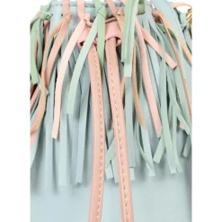 Franje Trekkoord Lichtblauwe Casual Tas