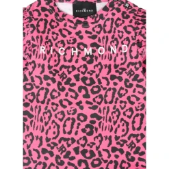 Fuchsia Bodysuit met dierenprint en logo