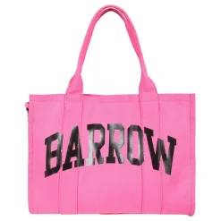 Fuchsia Canvas Casual Tas met Smiley