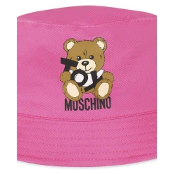 Fuchsia Katoenen Cloche met Teddybeer