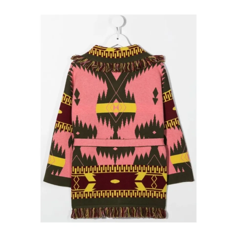 Geblokte Cardigan met Riem