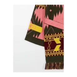 Geblokte Cardigan met Riem