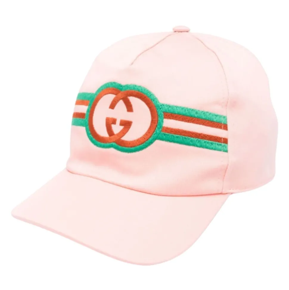 Geborduurde gestreepte hoed