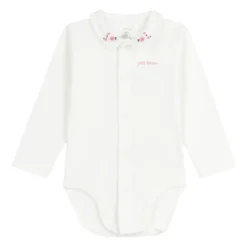 Geborduurde Ivory Katoenen Romper