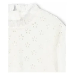 Geborduurde witte blouse