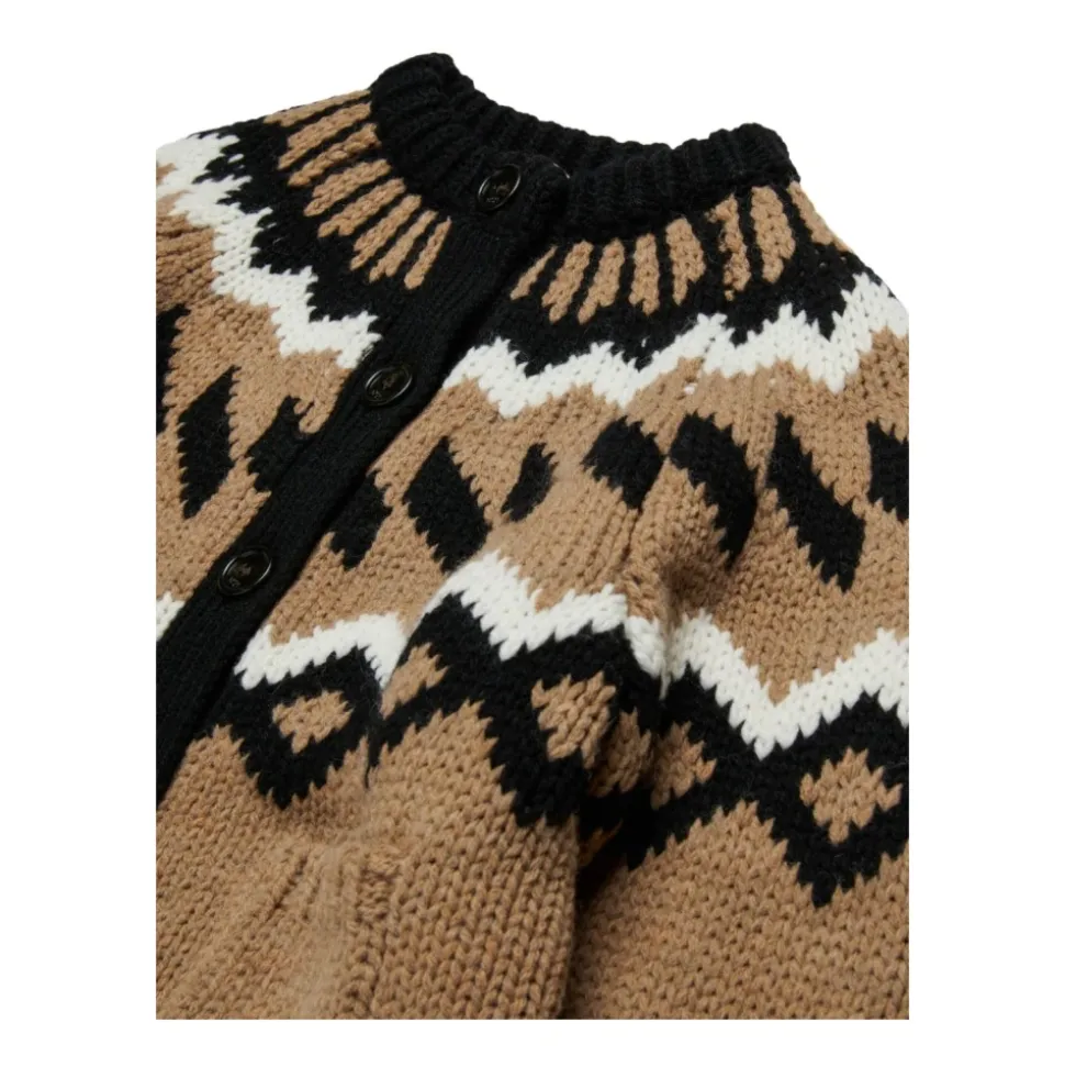 Gebreide Cardigan in Kameelbruin