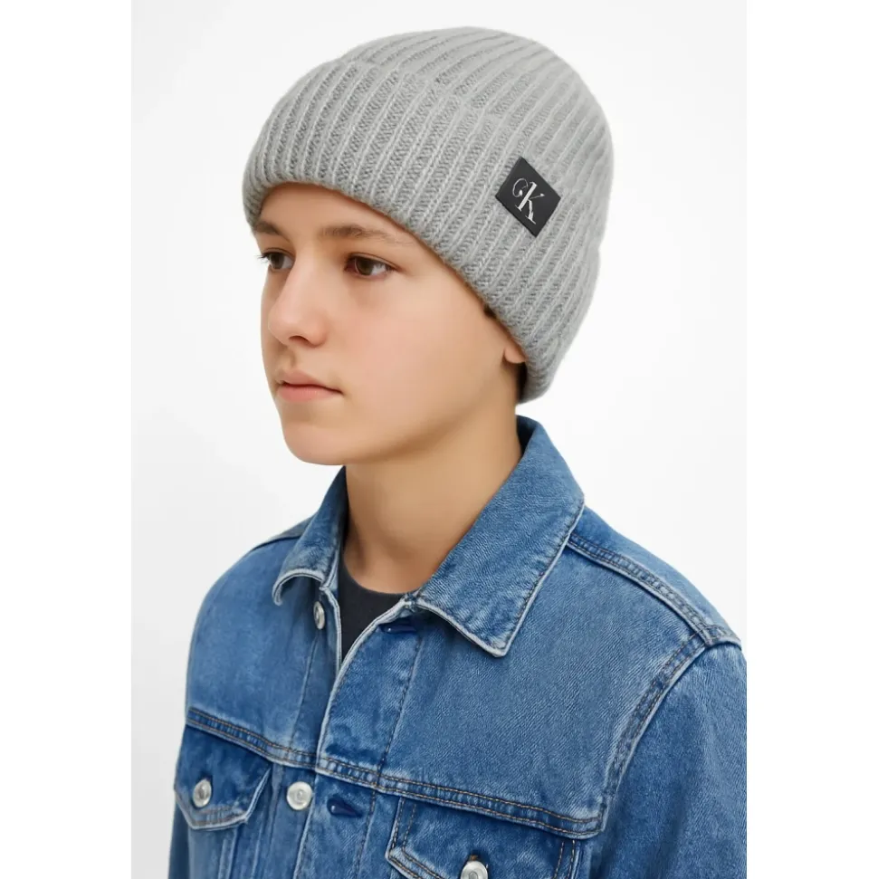 Gebreide muts lichtgrijs