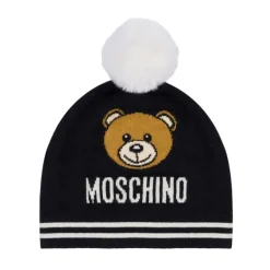 Gebreide Teddy Bear Hoeden Zwart