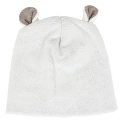 Gebreide wollen pasgeboren muts met oren