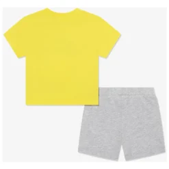 Geel Teddybeer Logo Short Set