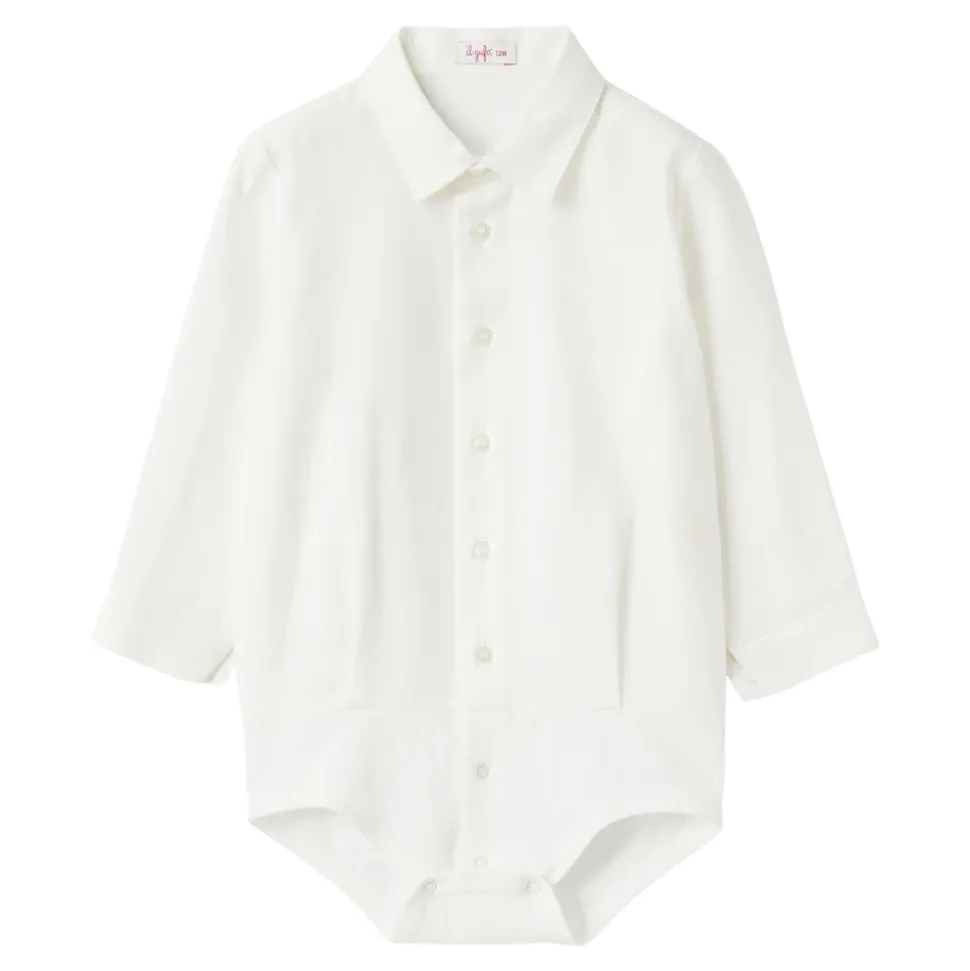 Geknoopte Voile Overhemd met Italiaanse Kraag