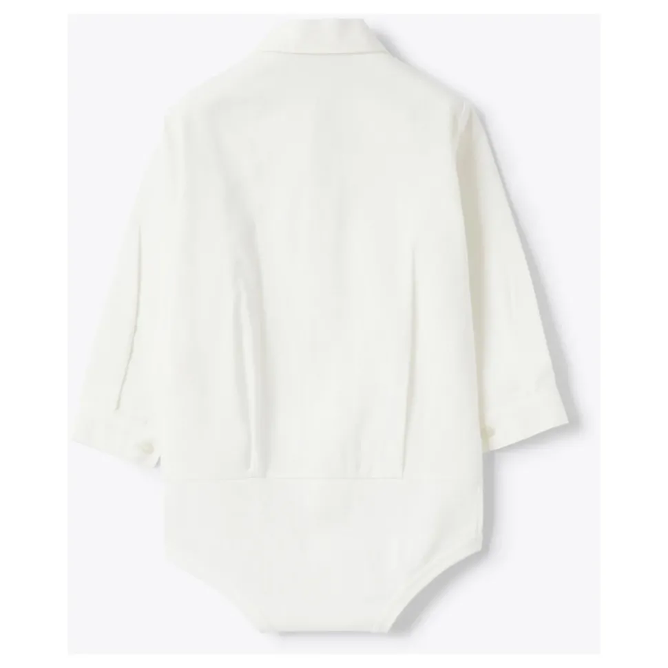 Geknoopte Voile Overhemd met Italiaanse Kraag