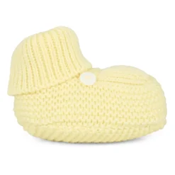 Gele Gebreide Baby Slofjes